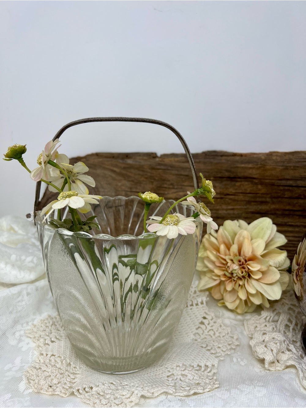 Vintage Brockway Glass Nouveau ice bucket